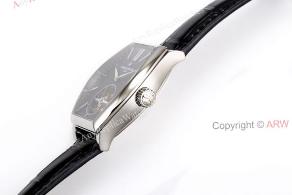 New Vacheron Constantin Malte REAL Tourbillon Black Face High End Replica Leather Strap Watch New Vacheron Constantin Malte REAL Tourbillon Black Face High End Replica Leather Strap Watch