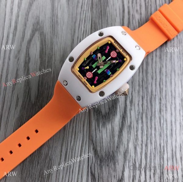 Women Richard Mille BonBon Collection Watches Rm07 Blue Rubber Strap Women Richard Mille BonBon Collection Watches Rm07 Blue Rubber Strap
