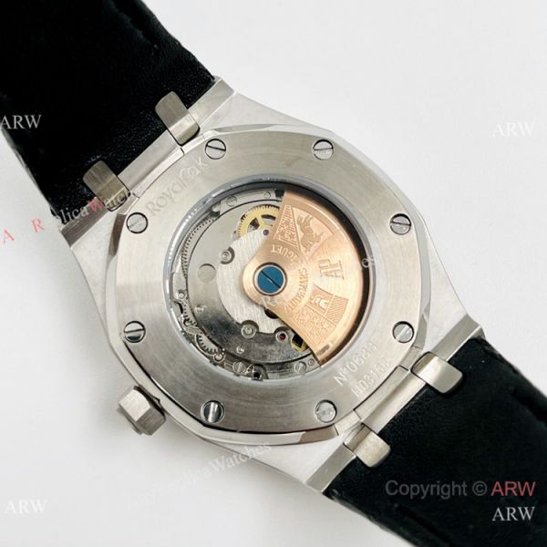 Best Quality Audemars Piguet Royal Oak Autoamtic Watch Black Leather Strap Best Quality Audemars Piguet Royal Oak Autoamtic Watch Black Leather Strap