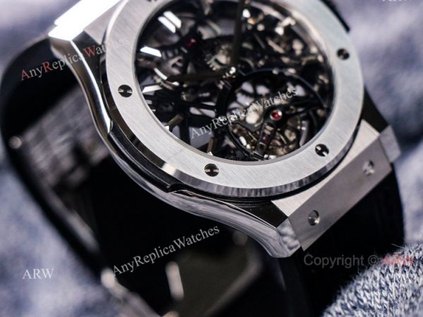 Silver Hublot Skeleton Tourbillon Clone Watch Hublot Classic Fusion 42mm Watch Silver Hublot Skeleton Tourbillon Clone Watch Hublot Classic Fusion 42mm Watch