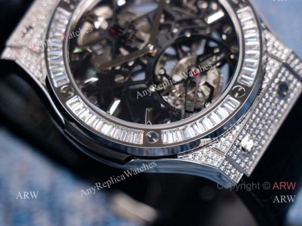 Swiss Grade Hublot Classic Fusion 42mm Knockoff Hublot Skeleton Diamond Watch Swiss Grade Hublot Classic Fusion 42mm Knockoff Hublot Skeleton Diamond Watch