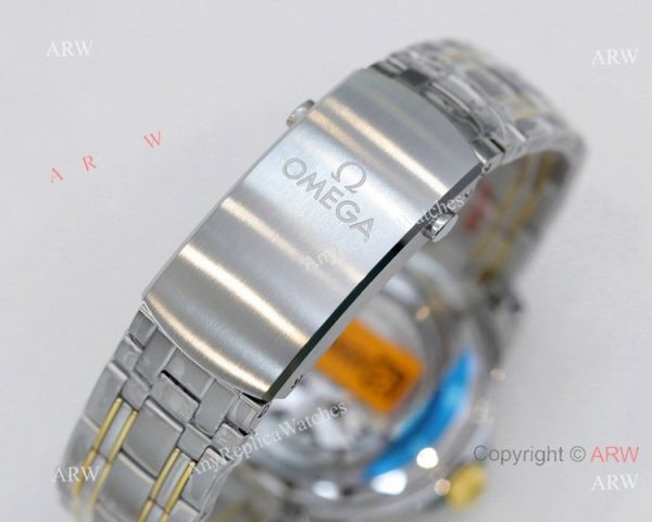 2021 Latest Replica Omega Seamaster Diver 300m OR 8800 Two Tone Black Dial Watch 42mm 2021 Latest Replica Omega Seamaster Diver 300m OR 8800 Two Tone Black Dial Watch 42mm