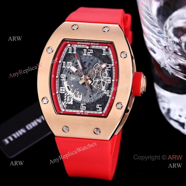 High Quality Replica Skeleton Richard Mille RM010 Rose Gold Automatic Watch For Men High Quality Replica Skeleton Richard Mille RM010 Rose Gold Automatic Watch For Men