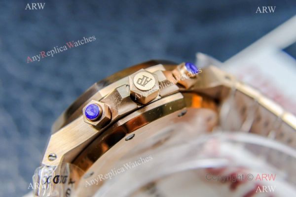 Grade 1A Replica Audemars Piguet Royal Oak Chronograph Watch ETA7750 All Rose Gold Blue Dial Grade 1A Replica Audemars Piguet Royal Oak Chronograph Watch ETA7750 All Rose Gold Blue Dial
