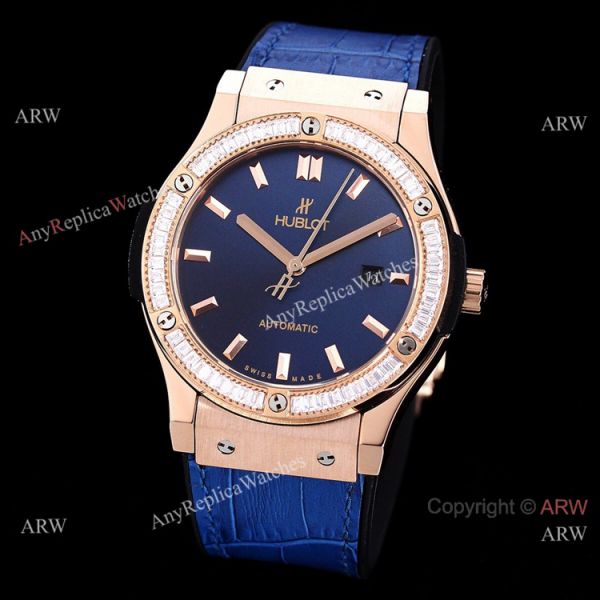 Copy Hublot Classic Fusion Rose Gold Diamond Watch Citizen 8215 Movement Copy Hublot Classic Fusion Rose Gold Diamond Watch Citizen 8215 Movement