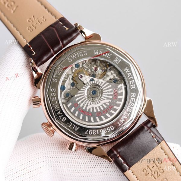 JH Swiss Copy Omega Speedmaster 7750 Chronograph Rose Gold Watch 42mm JH Swiss Copy Omega Speedmaster 7750 Chronograph Rose Gold Watch 42mm