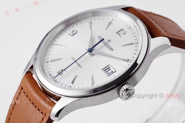 Zf Factory Jaeger-Lecoultre Master Control Date 40mm Silver Dial Brown Leather Band Replica Watch Zf Factory Jaeger-Lecoultre Master Control Date 40mm Silver Dial Brown Leather Band Replica Watch