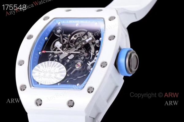 KV Factory Richard Mille RM 055 White Ceramic Watch Best Copy KV Factory Richard Mille RM 055 White Ceramic Watch Best Copy