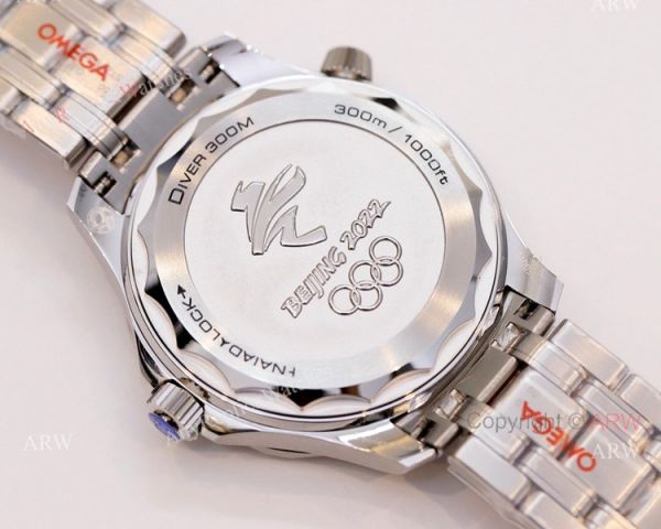 New Omega Seamaster Diver 300m Blue Wave Dial Omega 8800 Movement Beijing 2022 Special Edition Swiss Replica Watch New Omega Seamaster Diver 300m Blue Wave Dial Omega 8800 Movement Beijing 2022 Special Edition Swiss Replica Watch