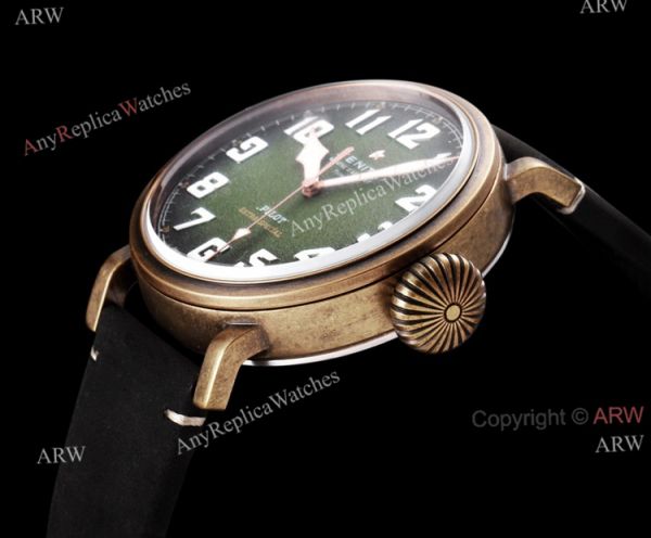 Best Zenith Pilot Type 20 Extra Special 45mm Green Dial Black Leather Strap Replica Watch Best Zenith Pilot Type 20 Extra Special 45mm Green Dial Black Leather Strap Replica Watch