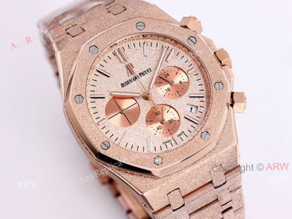 New Audemars Piguet Royal Oak Quartz Copy Watch Best AP Frosted Gold Watch 41mm New Audemars Piguet Royal Oak Quartz Copy Watch Best AP Frosted Gold Watch 41mm