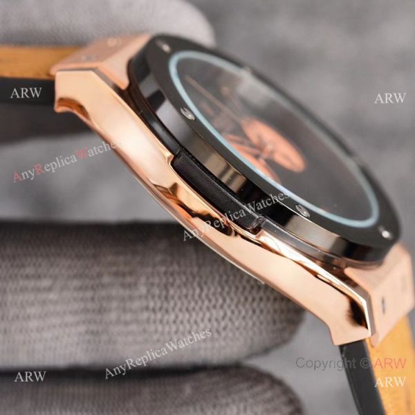2021 New Copy Hublot Classic Fusion Onyx Dial Rose Gold Watch 43mm 2021 New Copy Hublot Classic Fusion Onyx Dial Rose Gold Watch 43mm