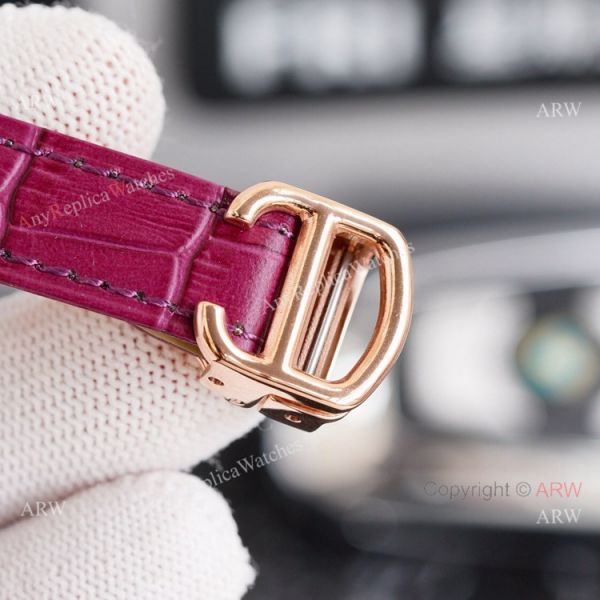 New Ladies Cartier Ballon Bleu 33mm Rose Gold diamond Purple Dial Purple Leather Strap Replica Watches New Ladies Cartier Ballon Bleu 33mm Rose Gold diamond Purple Dial Purple Leather Strap Replica Watches