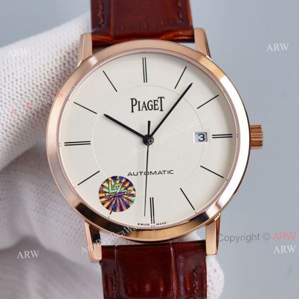 Swiss Grade Piaget Altiplano Black Face Brown Leather Strap Asia Swiss ETA2824 Clone Watch Swiss Grade Piaget Altiplano Black Face Brown Leather Strap Asia Swiss ETA2824 Clone Watch