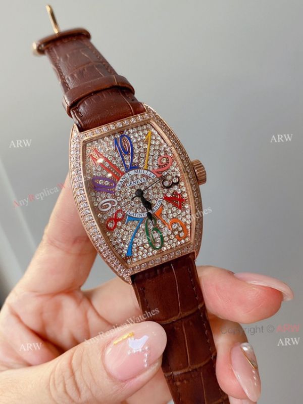 High Quality Replica Franck Muller Cintr?E Curvex Diamond Watch White Leather Strap High Quality Replica Franck Muller Cintr?E Curvex Diamond Watch White Leather Strap