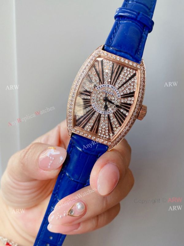 Iced Out Franck Muller Cintree Curvex Rose Gold Ladies Watch With Diamonds Best Copy Iced Out Franck Muller Cintree Curvex Rose Gold Ladies Watch With Diamonds Best Copy