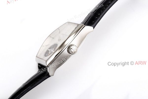 New Vacheron Constantin Malte Real Tourbillon White Face Black Leather Strap Silver Case Replica Watch New Vacheron Constantin Malte Real Tourbillon White Face Black Leather Strap Silver Case Replica Watch