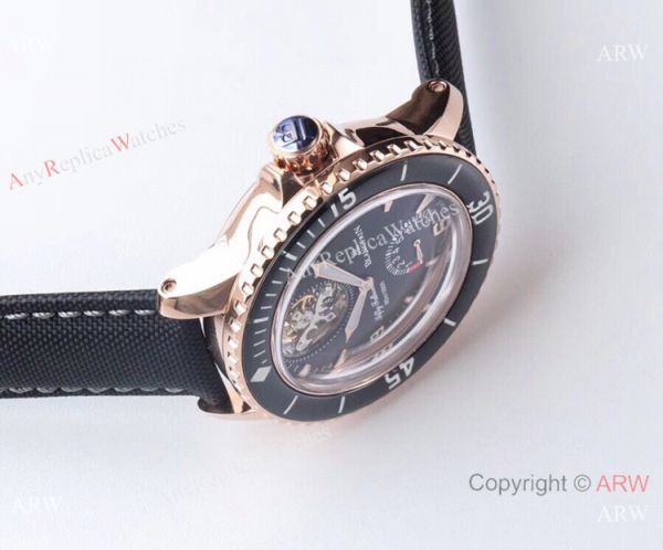 JB Factory 1:1 Blancpain Real Tourbillon Fifty Fathoms 45mm Watch Rose Gold Case JB Factory 1:1 Blancpain Real Tourbillon Fifty Fathoms 45mm Watch Rose Gold Case