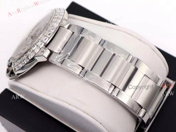 Iced Out Cartier Ballon Bleu 42mm Watch Stainless Steel Replica Watch Iced Out Cartier Ballon Bleu 42mm Watch Stainless Steel Replica Watch