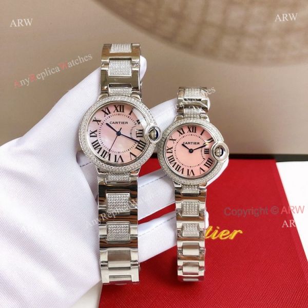 High End Replica Rose Gold Cartier Ballon Bleu Ladies Watch With Diamonds High End Replica Rose Gold Cartier Ballon Bleu Ladies Watch With Diamonds