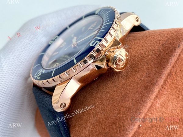 Best Copy Blancpain Fifty Fathoms Rose Gold Watch Citizen 8215 Movement Best Copy Blancpain Fifty Fathoms Rose Gold Watch Citizen 8215 Movement