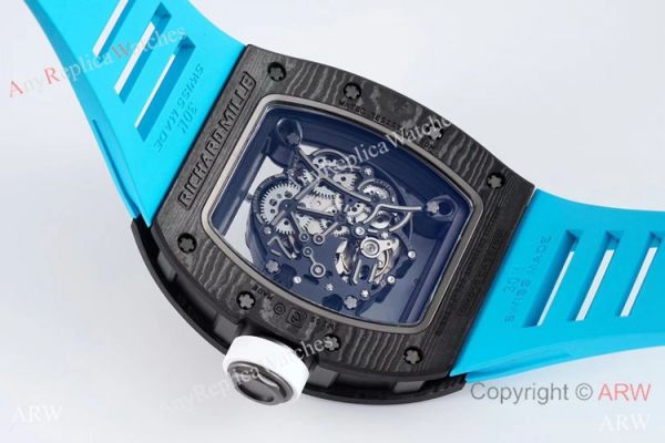 ZF Favtory Richard Mille RM 055 Bubba Watson NTPT Carbon Blue Watch 42mm ZF Favtory Richard Mille RM 055 Bubba Watson NTPT Carbon Blue Watch 42mm