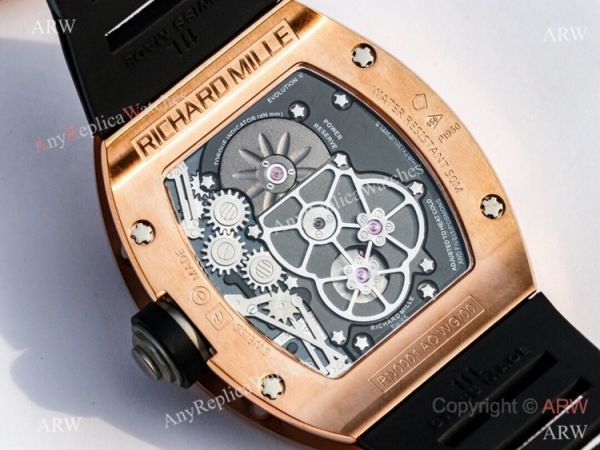 Super Clone Richard Mille RM001 Real Tourbillon Rose Gold Watch JB Factory Super Clone Richard Mille RM001 Real Tourbillon Rose Gold Watch JB Factory