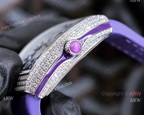 Swiss Quartz Franck Muller Vanguard Lady Watches Purple Gummy Strap Swiss Quartz Franck Muller Vanguard Lady Watches Purple Gummy Strap