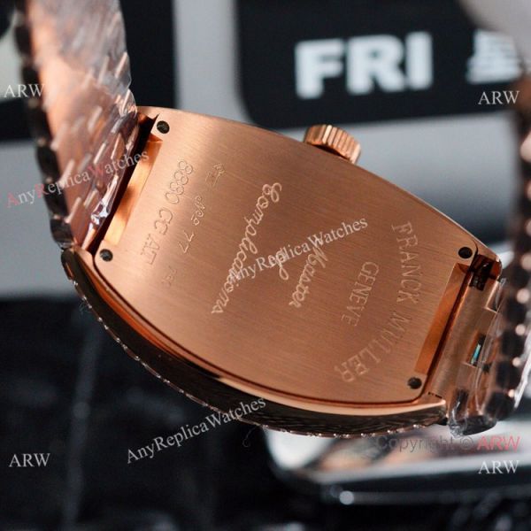 Clone Franck Muller Cintree Curvex Flying Tourbillon Watch 43mm Iced Out Rose Gold Clone Franck Muller Cintree Curvex Flying Tourbillon Watch 43mm Iced Out Rose Gold