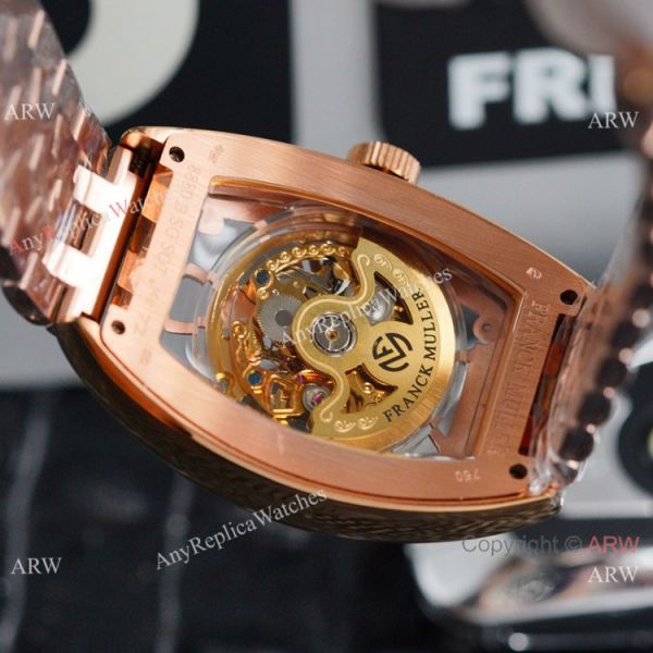 Copy Franck Muller Cintree Curvex Rose Gold Skeleton Dial Watch 43mm Copy Franck Muller Cintree Curvex Rose Gold Skeleton Dial Watch 43mm