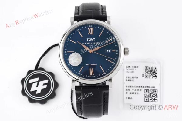 ZF Factory IWC Portofino Swiss 9019 White Dial Leather Strap Watches ZF Factory IWC Portofino Swiss 9019 White Dial Leather Strap Watches