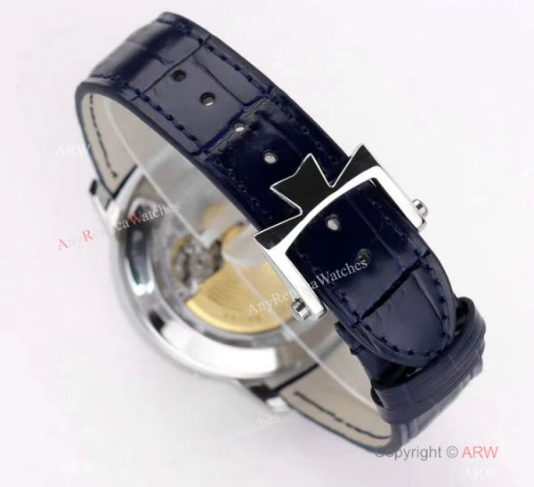 2021 New! Swiss Grade Vacheron Constantin Patrimony Moon and Retrograde Date Watch Blue Leather Strap 2021 New! Swiss Grade Vacheron Constantin Patrimony Moon and Retrograde Date Watch Blue Leather Strap