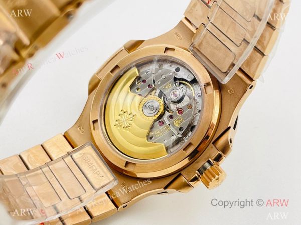 PFF Factory V4 Patek Philippe Nautilus Replica Watch Swiss 9015 Rose Gold Brown Dial PFF Factory V4 Patek Philippe Nautilus Replica Watch Swiss 9015 Rose Gold Brown Dial