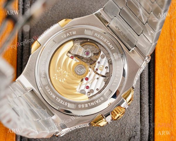 AAA Grade Copy Patek Philippe Nautilus Swiss 9015 Watch 40mm Gold Diamond Dial 2-Tone AAA Grade Copy Patek Philippe Nautilus Swiss 9015 Watch 40mm Gold Diamond Dial 2-Tone