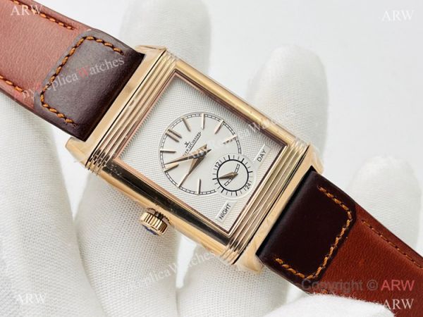 (ANF ) Swiss Grade One Jaeger-LeCoultre Reverso Duoface 29mm Watch Rose Gold Rhodium Gray Face (ANF ) Swiss Grade One Jaeger-LeCoultre Reverso Duoface 29mm Watch Rose Gold Rhodium Gray Face