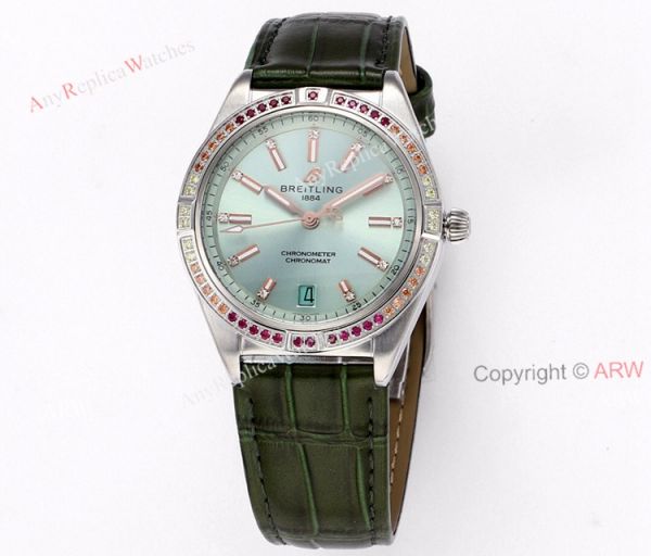 Buy Breitling Chronomat For Women Replica Watches Green Dial Buy Breitling Chronomat For Women Replica Watches Green Dial