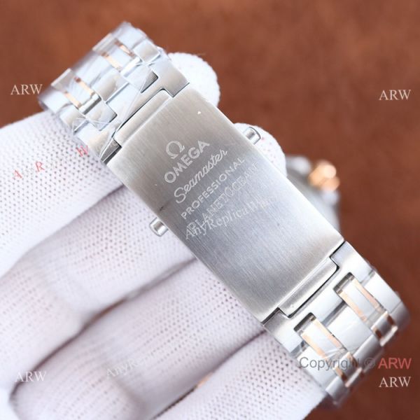 Swiss Quality Omega Seamaster 300m 42mm Two Tone Rose Gold Blue Watch Citizen Movement Swiss Quality Omega Seamaster 300m 42mm Two Tone Rose Gold Blue Watch Citizen Movement