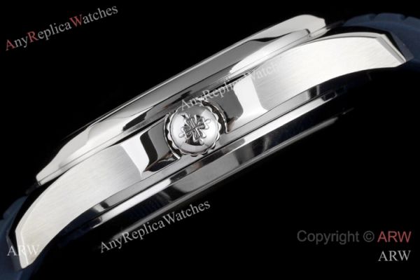 Swiss Quality Replica Patek Philippe Aquanaut 8215 Watch Diamond Bezel Blue Rubber Strap Swiss Quality Replica Patek Philippe Aquanaut 8215 Watch Diamond Bezel Blue Rubber Strap