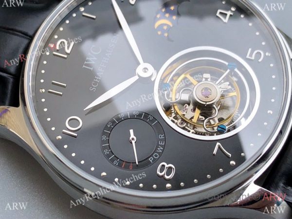 Super Clone Swiss IWC Portugieser Moon phase Tourbillon Edition Watch Stainless Steel Black Dial 42mm Super Clone Swiss IWC Portugieser Moon phase Tourbillon Edition Watch Stainless Steel Black Dial 42mm