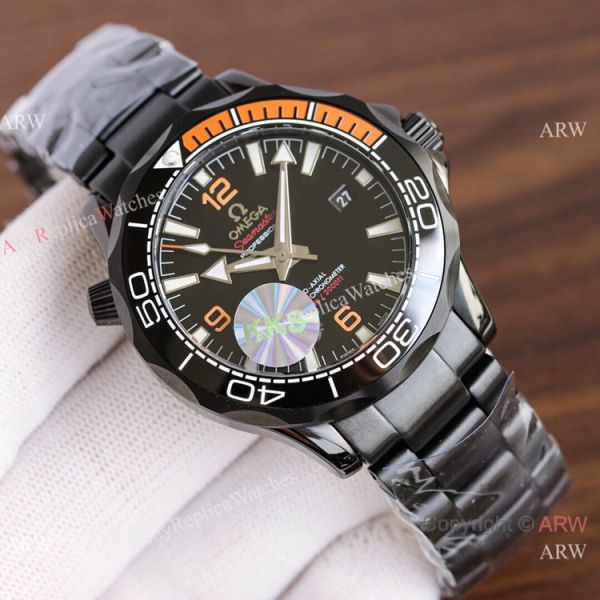 Swiss Quality Omega Seamaster Planet Ocean Solid Black Watch Citizen 8215 Swiss Quality Omega Seamaster Planet Ocean Solid Black Watch Citizen 8215