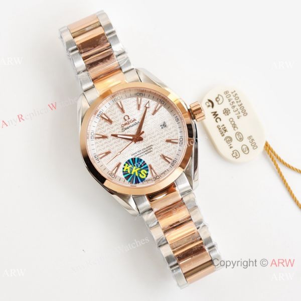 Swiss Quality Omega Aqua Terra 150m Citizen 8215 Rose Gold Leather Strap Watches 41.5mm Swiss Quality Omega Aqua Terra 150m Citizen 8215 Rose Gold Leather Strap Watches 41.5mm