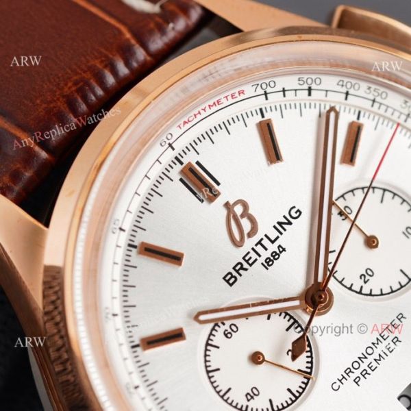 Copy Breitling Premier B01 Rose Gold Case Brown Leather Strap 42MM Men Watch Copy Breitling Premier B01 Rose Gold Case Brown Leather Strap 42MM Men Watch