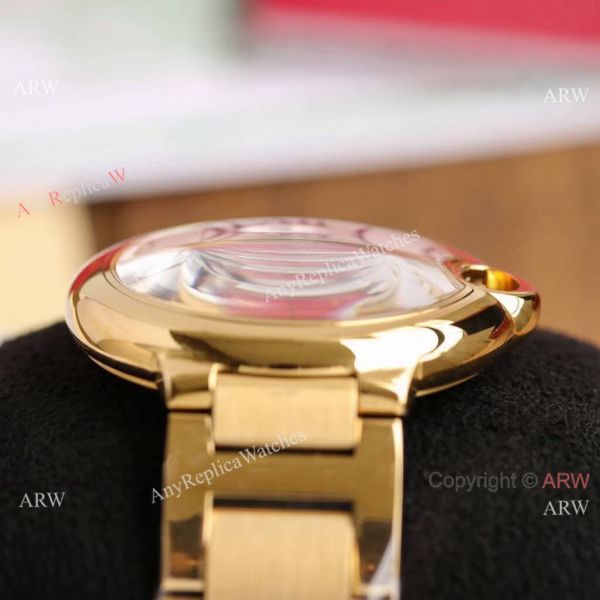 Replica V6 Cartier Balloon Blue Rose Gold Case White Face Watch SS Strap Replica V6 Cartier Balloon Blue Rose Gold Case White Face Watch SS Strap