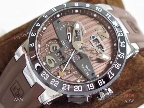 Swiss Grade Fake Ulysse Nardin El Toro SS Brown Dial Watch Swiss Grade Fake Ulysse Nardin El Toro SS Brown Dial Watch