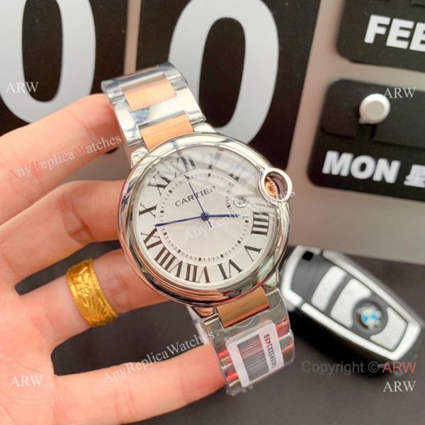 Cartier Ballon Bleu de Stainless Steel 42mm Watch New Blue Face Cartier Ballon Bleu de Stainless Steel 42mm Watch New Blue Face