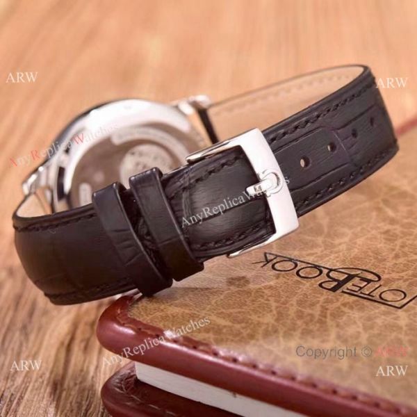 Fake Omega De Ville Chronograph Watches SS Brown Leather Strap Fake Omega De Ville Chronograph Watches SS Brown Leather Strap