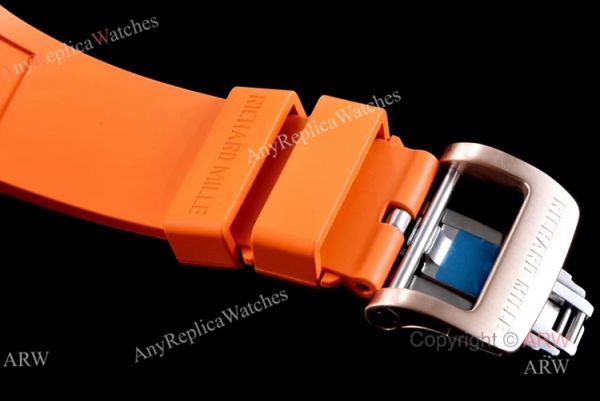 KV Factory Replica Richard Mille RM035 Americas Rose Gold Watch With Orange Rubber Band KV Factory Replica Richard Mille RM035 Americas Rose Gold Watch With Orange Rubber Band