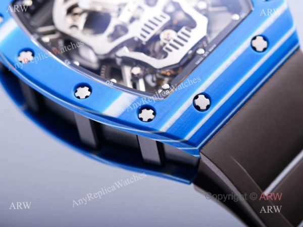 Replica Richard Mille Skull Blue Bezel RM 52-01 Watch for men Replica Richard Mille Skull Blue Bezel RM 52-01 Watch for men