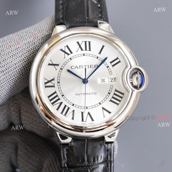 New Brown Face Cartier Ballon Bleu 42mm Replica Watch Brown Leather Strap New Brown Face Cartier Ballon Bleu 42mm Replica Watch Brown Leather Strap