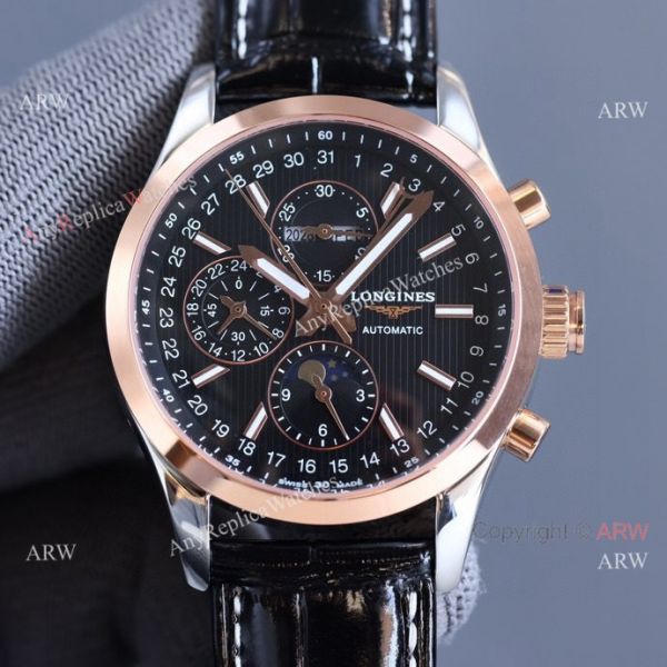 Replica Longines Master Collection Moonphase Brown Leather Strap 40MM Watch Replica Longines Master Collection Moonphase Brown Leather Strap 40MM Watch